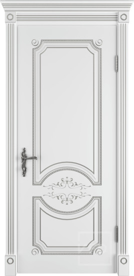 Дверь Milana 3D Polar PS эмаль с патиной серебро